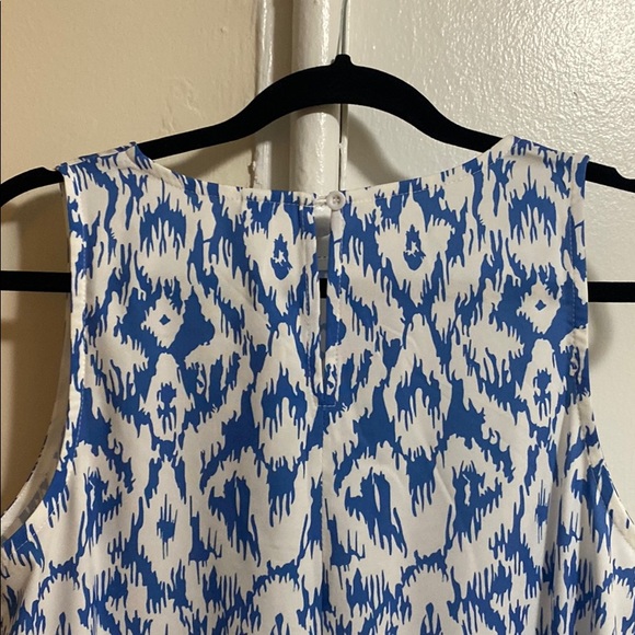 Blue and White Razor Back Maxi w/ pockets - Picture 2 of 2